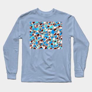 Blue Jesmonite Terrazzo Long Sleeve T-Shirt